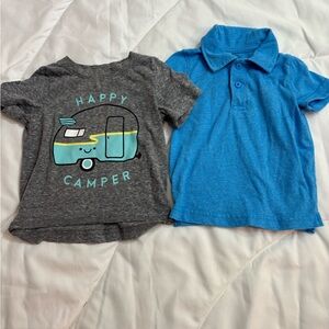 Bundle of 2 Jumping Beans Gray and Blue Kids Tees- size 12 months